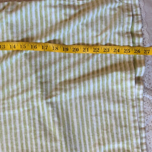 The Territory Ahead Green White Striped Polo Shirt 100% Cotton Size Large - Picture 5 of 5